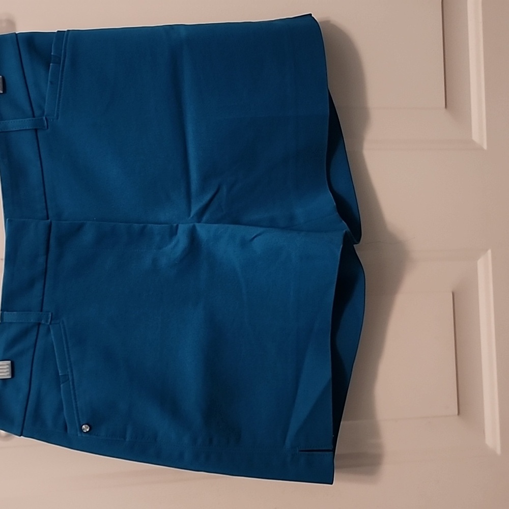 White house black market 5" shorts, color is teal
